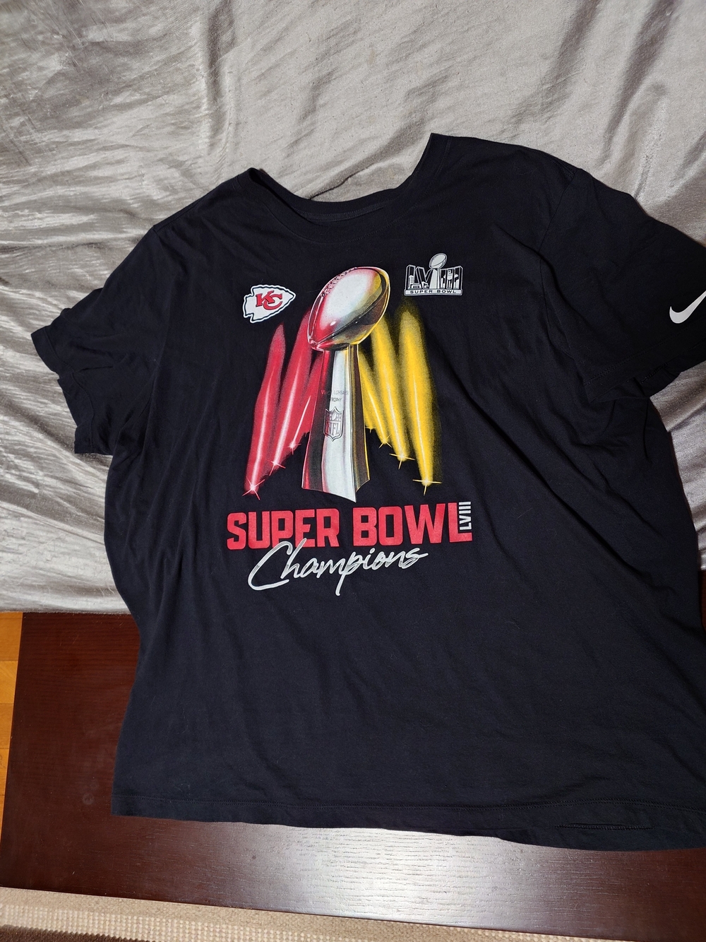 Nike Kansas City Chiefs Black Super Bowl LVIII Champions T-Shirt